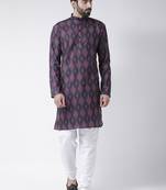 multicolor printed Cotton stitched kurta pajama