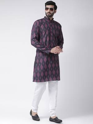 multicolor printed Cotton stitched kurta pajama 3