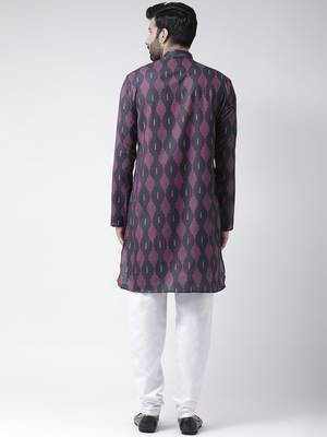 multicolor printed Cotton stitched kurta pajama 4