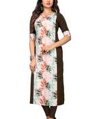  Multi Color Heavy American Crepe  Stitched Kurti