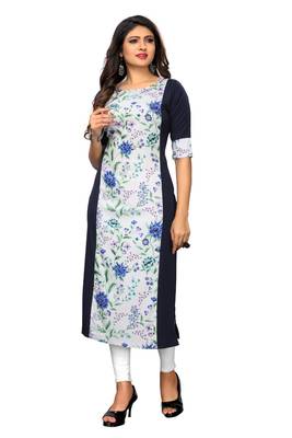 White Color Heavy American Crepe  Stitched Kurti 1