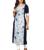 White Color Heavy American Crepe  Stitched Kurti