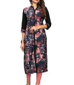  Multi Color Heavy American Crepe  Stitched Kurti