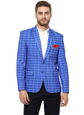 Multicolor Plain Blended Cotton Stitched Men Blazers 1