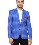 Multicolor Plain Blended Cotton Stitched Men Blazers