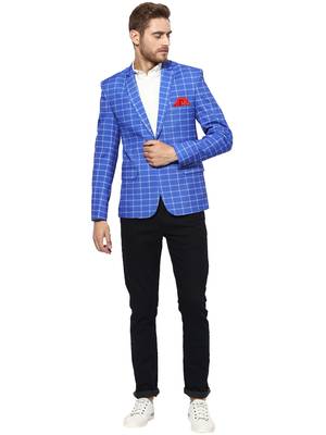 Multicolor Plain Blended Cotton Stitched Men Blazers 2