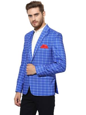 Multicolor Plain Blended Cotton Stitched Men Blazers 4
