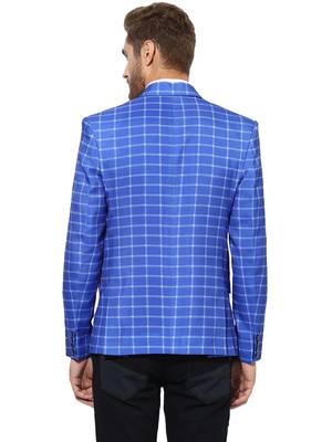 Multicolor Plain Blended Cotton Stitched Men Blazers 5