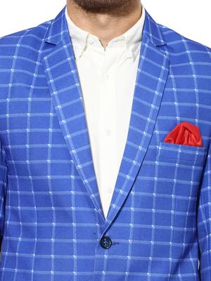 Multicolor Plain Blended Cotton Stitched Men Blazers 6
