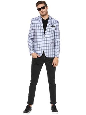 Multicolor Plain Blended Cotton Stitched Men Blazers 2