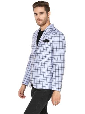 Multicolor Plain Blended Cotton Stitched Men Blazers 4