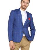 Multicolor Plain Blended Cotton Stitched Men Blazers