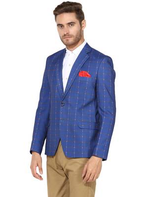 Multicolor Plain Blended Cotton Stitched Men Blazers 4