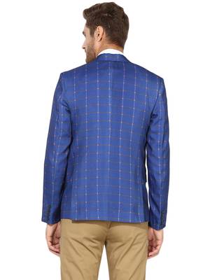 Multicolor Plain Blended Cotton Stitched Men Blazers 5