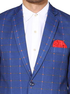 Multicolor Plain Blended Cotton Stitched Men Blazers 6