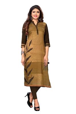  Multi Color Heavy American Crepe  Stitched Kurti 1