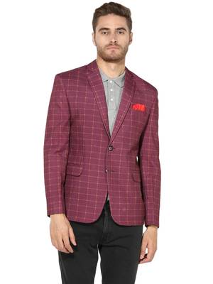 Multicolor Plain Blended Cotton Stitched Men Blazers 1