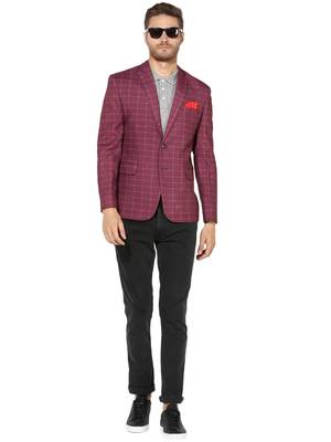 Multicolor Plain Blended Cotton Stitched Men Blazers 2