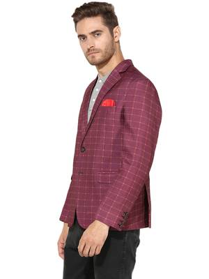 Multicolor Plain Blended Cotton Stitched Men Blazers 4