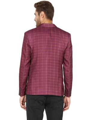 Multicolor Plain Blended Cotton Stitched Men Blazers 5