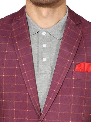 Multicolor Plain Blended Cotton Stitched Men Blazers 6