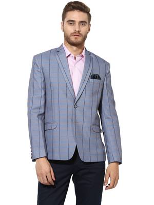 Multicolor Plain Blended Cotton Stitched Men Blazers 1