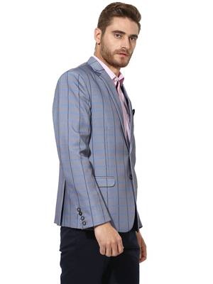 Multicolor Plain Blended Cotton Stitched Men Blazers 3