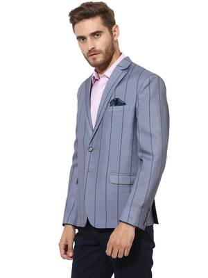 Multicolor Plain Blended Cotton Stitched Men Blazers 4