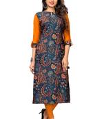  Multi Color Heavy American Crepe  Stitched Kurti
