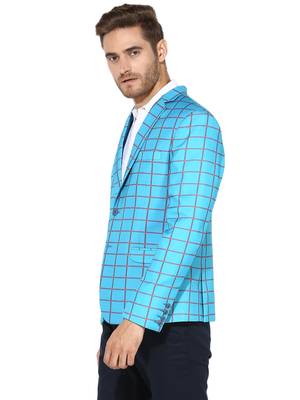 Multicolor Plain Blended Cotton Stitched Men Blazers 4