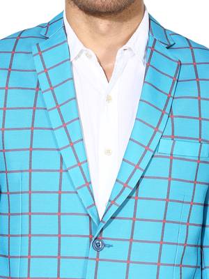 Multicolor Plain Blended Cotton Stitched Men Blazers 6