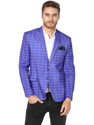 Multicolor Plain Blended Cotton Stitched Men Blazers 1