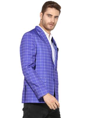 Multicolor Plain Blended Cotton Stitched Men Blazers 3