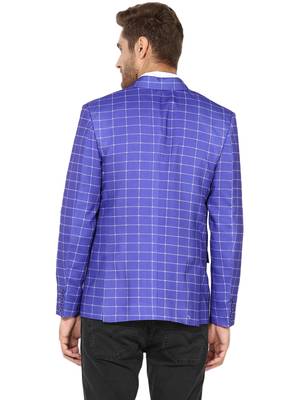 Multicolor Plain Blended Cotton Stitched Men Blazers 5