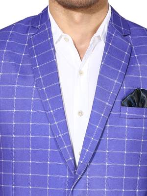 Multicolor Plain Blended Cotton Stitched Men Blazers 6