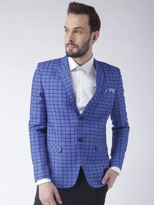 Multicolor Plain Polyester Stitched Men Blazers 1