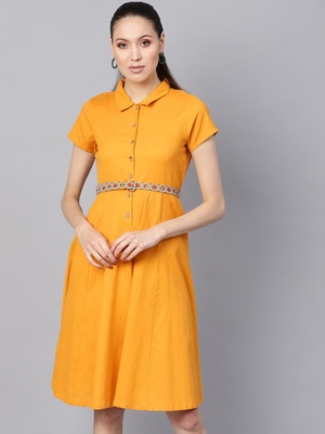 ethnic dress with belt