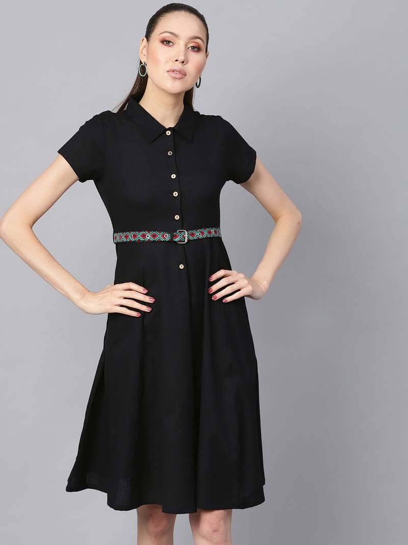 ethnic dress with belt
