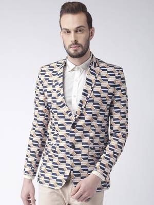 multicolor Printed Polyester stitched men-blazers 1