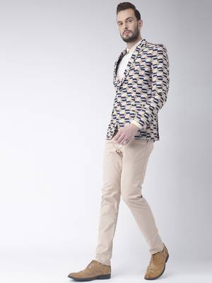 multicolor Printed Polyester stitched men-blazers 2