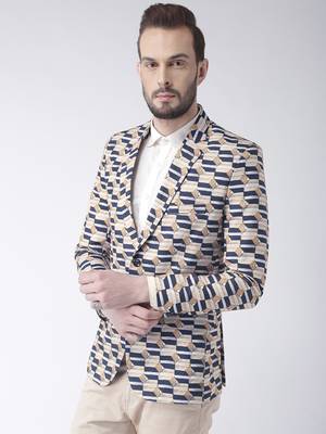 multicolor Printed Polyester stitched men-blazers 3
