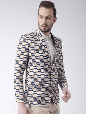 multicolor Printed Polyester stitched men-blazers 4