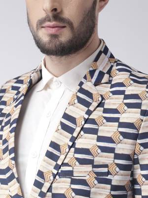 multicolor Printed Polyester stitched men-blazers 6