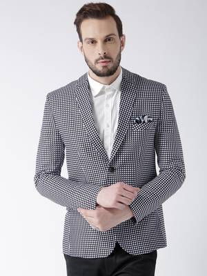 Multicolor Printed Polyester Stitched Men Blazers 1