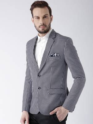 Multicolor Printed Polyester Stitched Men Blazers 3