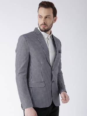 Multicolor Printed Polyester Stitched Men Blazers 4