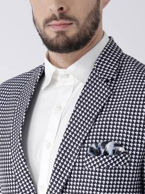 Multicolor Printed Polyester Stitched Men Blazers 6