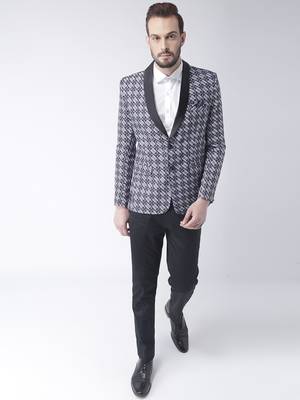 Multicolor Printed Polyester Stitched Men Blazers 2