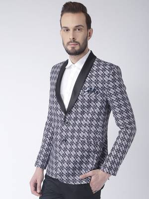 Multicolor Printed Polyester Stitched Men Blazers 3