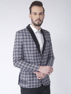 Multicolor Printed Polyester Stitched Men Blazers 4